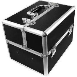 Kuferek kosmetyczny 2 poziomy czarny